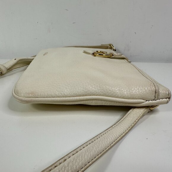 Lauren Ralph Lauren Anfield ll Crossbody Bag Purse Ivory Vegan Leather RLL - Picture 9 of 12
